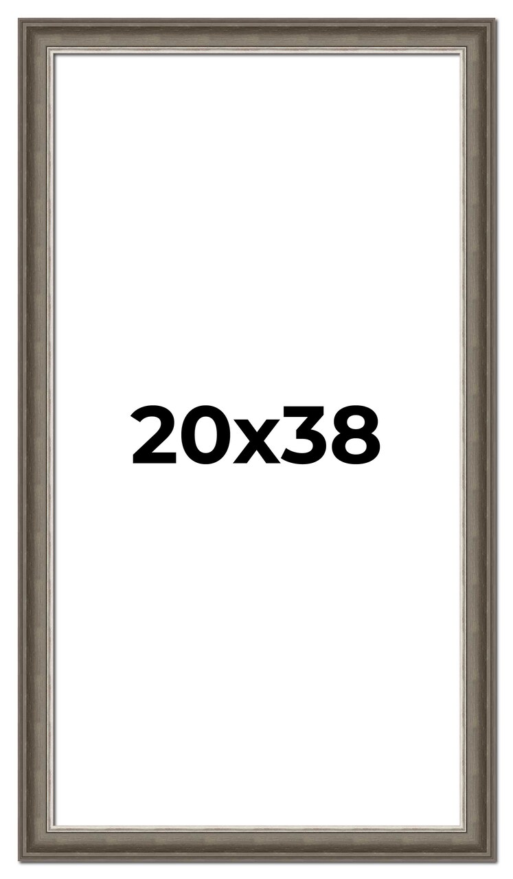 Weathered Black Picture Frame - UV Acrylic, Foam Board Backing, Hanging Hardware